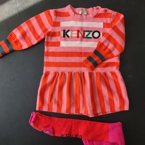 Kenzo knit dress with matching leggings. Size 3T
